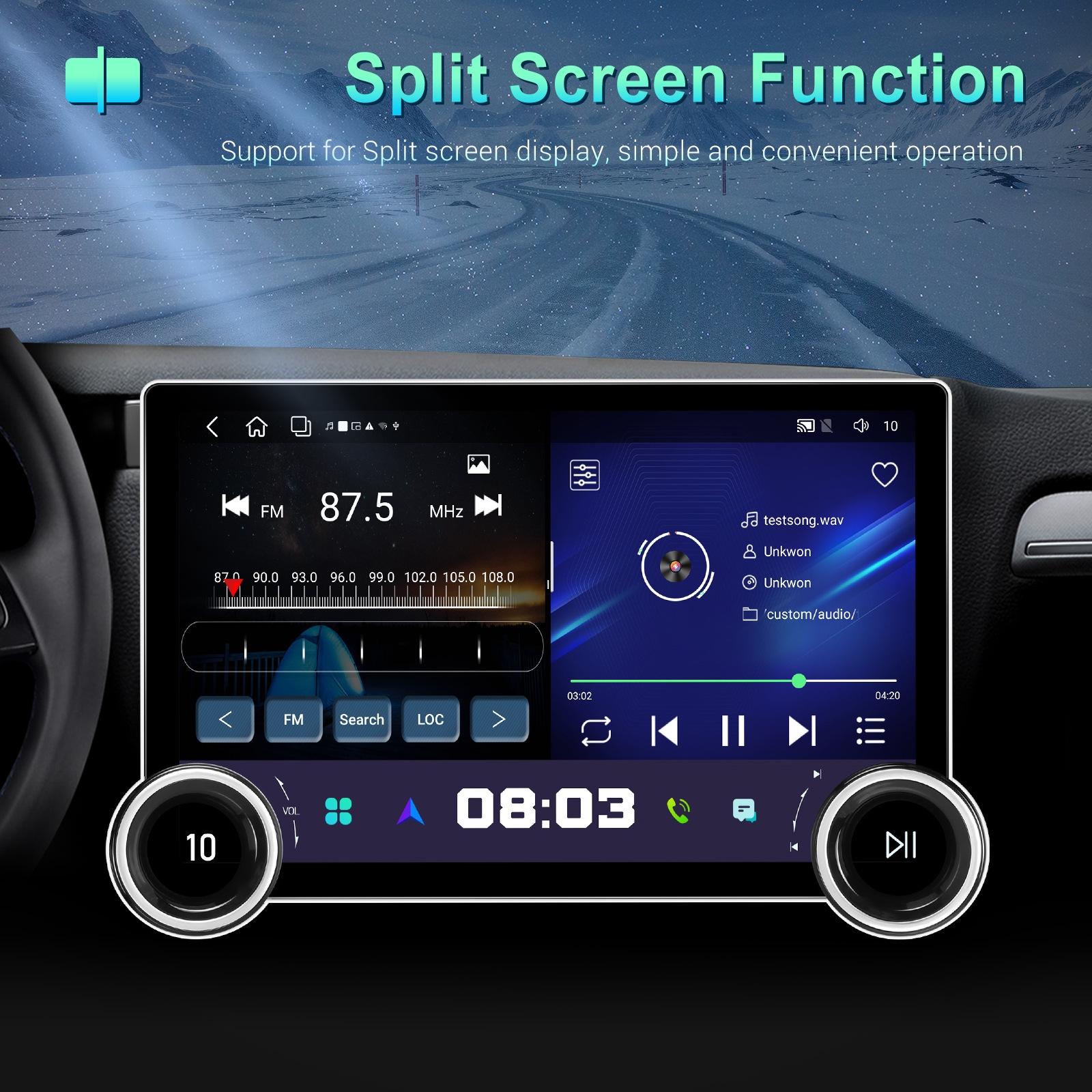11.8 Inch Android Carplay Player - 4 + 64G - Dual Knob - Reversing Image 12