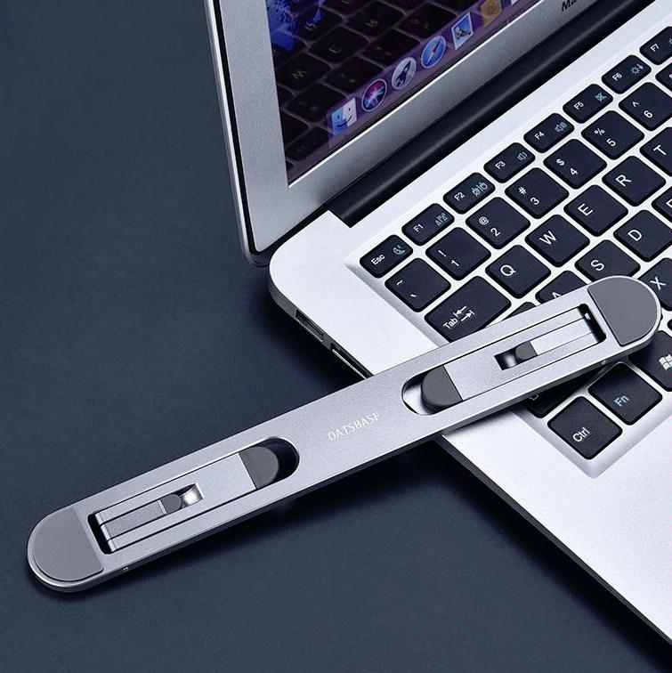 Foldable Laptop Stand with Fan and Heater - Portable and Adjustable - Silver 7