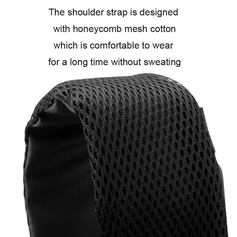 Waterproof Sports Chest Bag One Shoulder Diagonal Bag Black 7