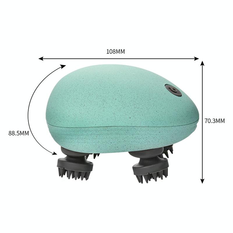 Compact Electric Head Massager Fits All Hair Types - Blue 3