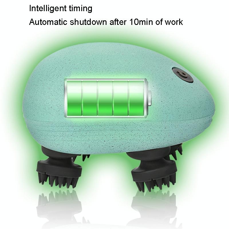 Compact Electric Head Massager Fits All Hair Types - Blue 7