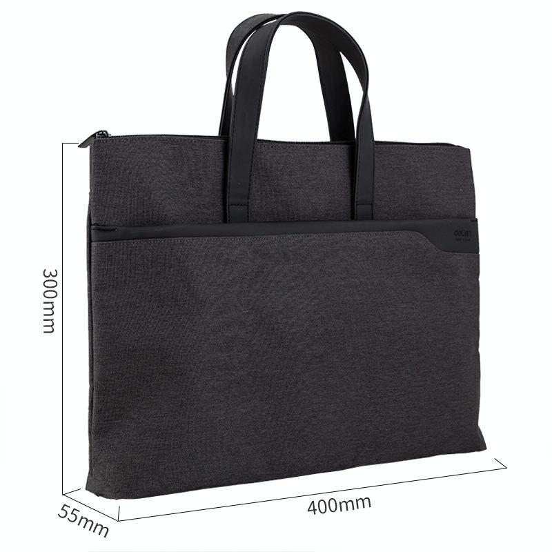 Double Layer Zipper Conference Document Bag - Portable and Organized - Blue 7