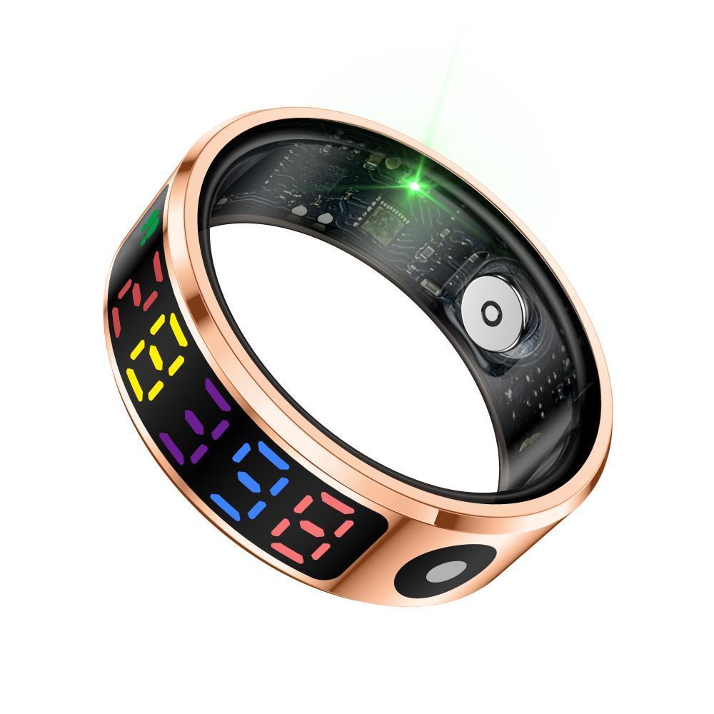 Smart Ring Heart Rate Blood Oxygen Sleep Sports Size 10 - Black 13