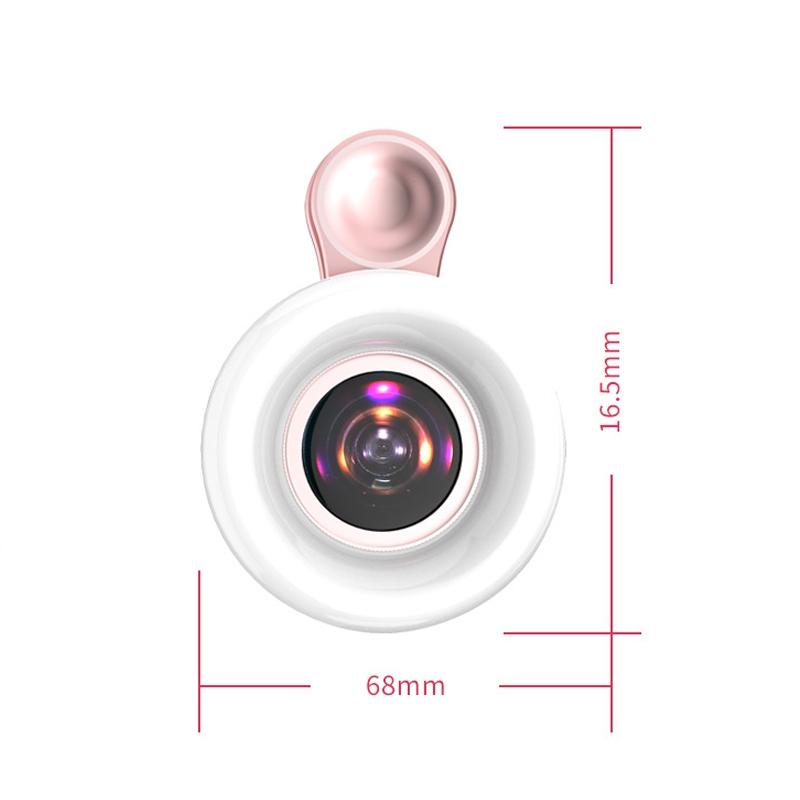 Selfie Light Macro Lens for Mobile Beauty Makeup - Pink 4