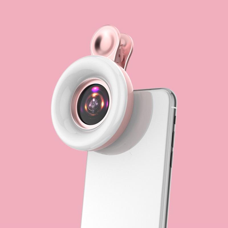 Selfie Light Macro Lens for Mobile Beauty Makeup - Pink 8