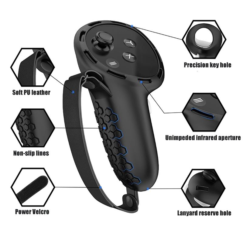 Non-slip Silicone Cover for Meta Quest 3 Vr Controllers - Black 5