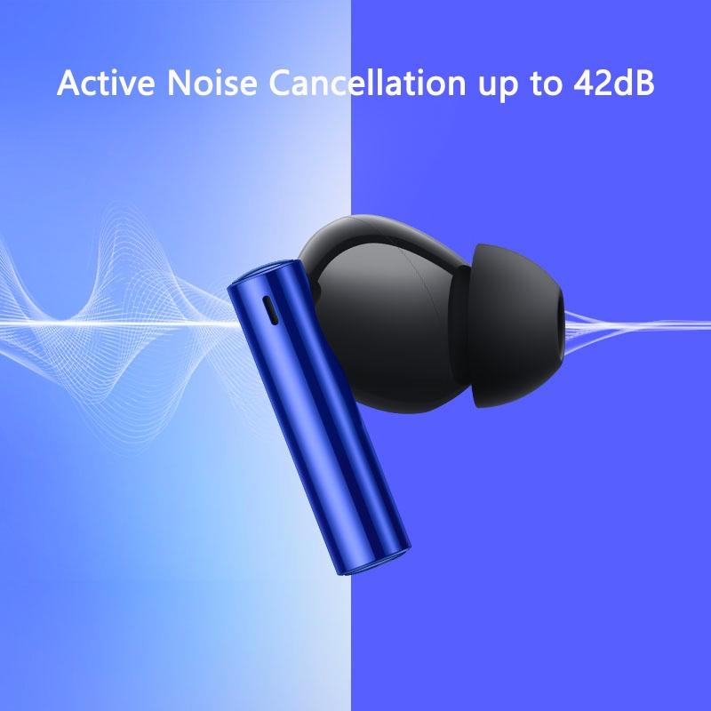 Blue Wireless Active Noise-cancelling Earbuds for Sports 6