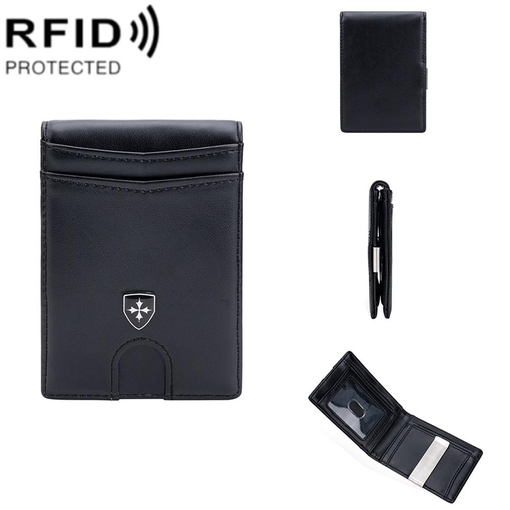 Secure Multi-card Wallet with Rfid Protection - Black