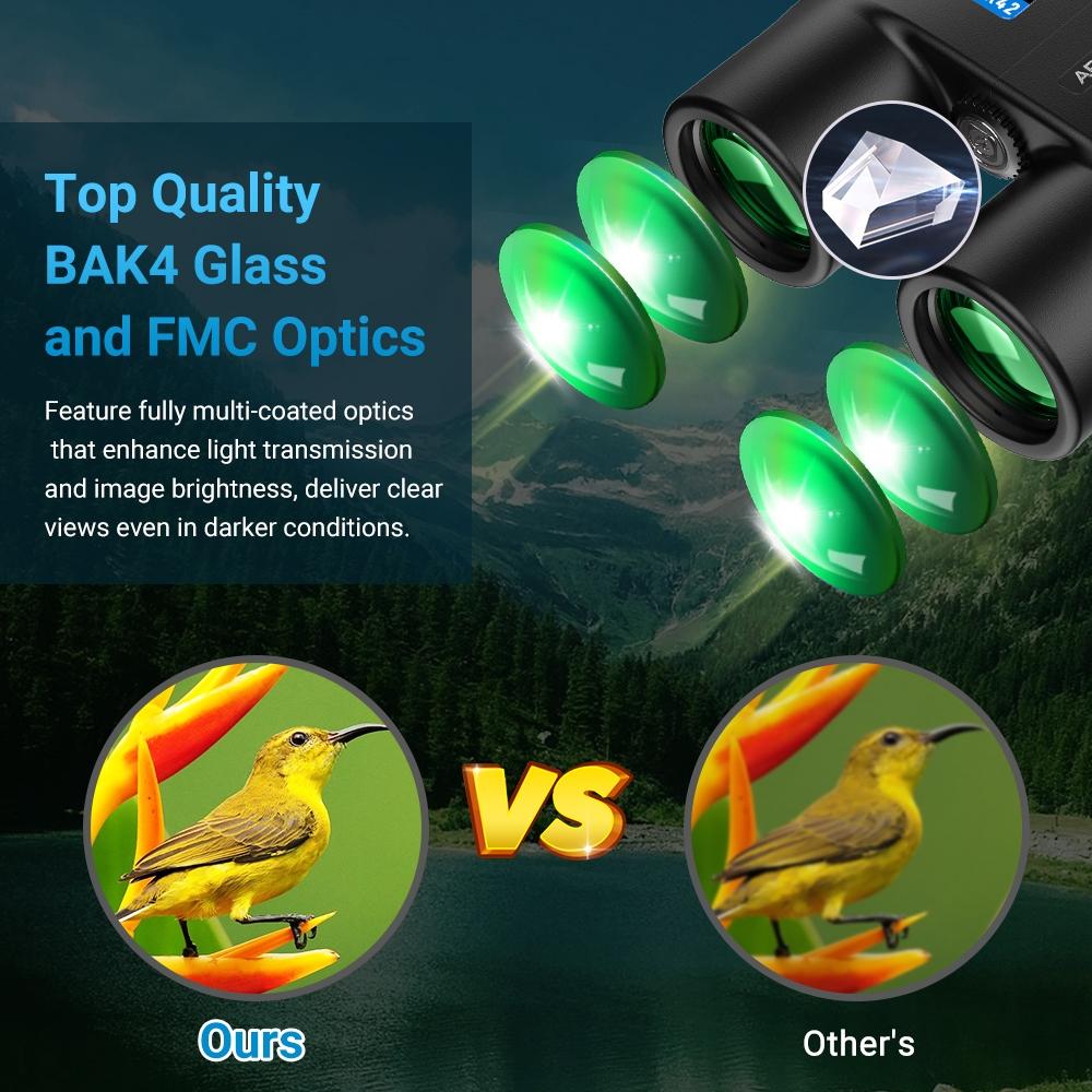 Autofocus 10x42 Binoculars - Fixed Focus Black 6