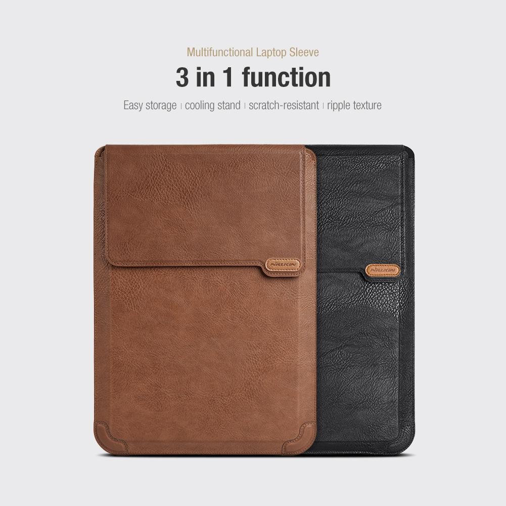14.0 Inch Water Wave Texture Laptop Sleeve - Versatile Design - Black 3