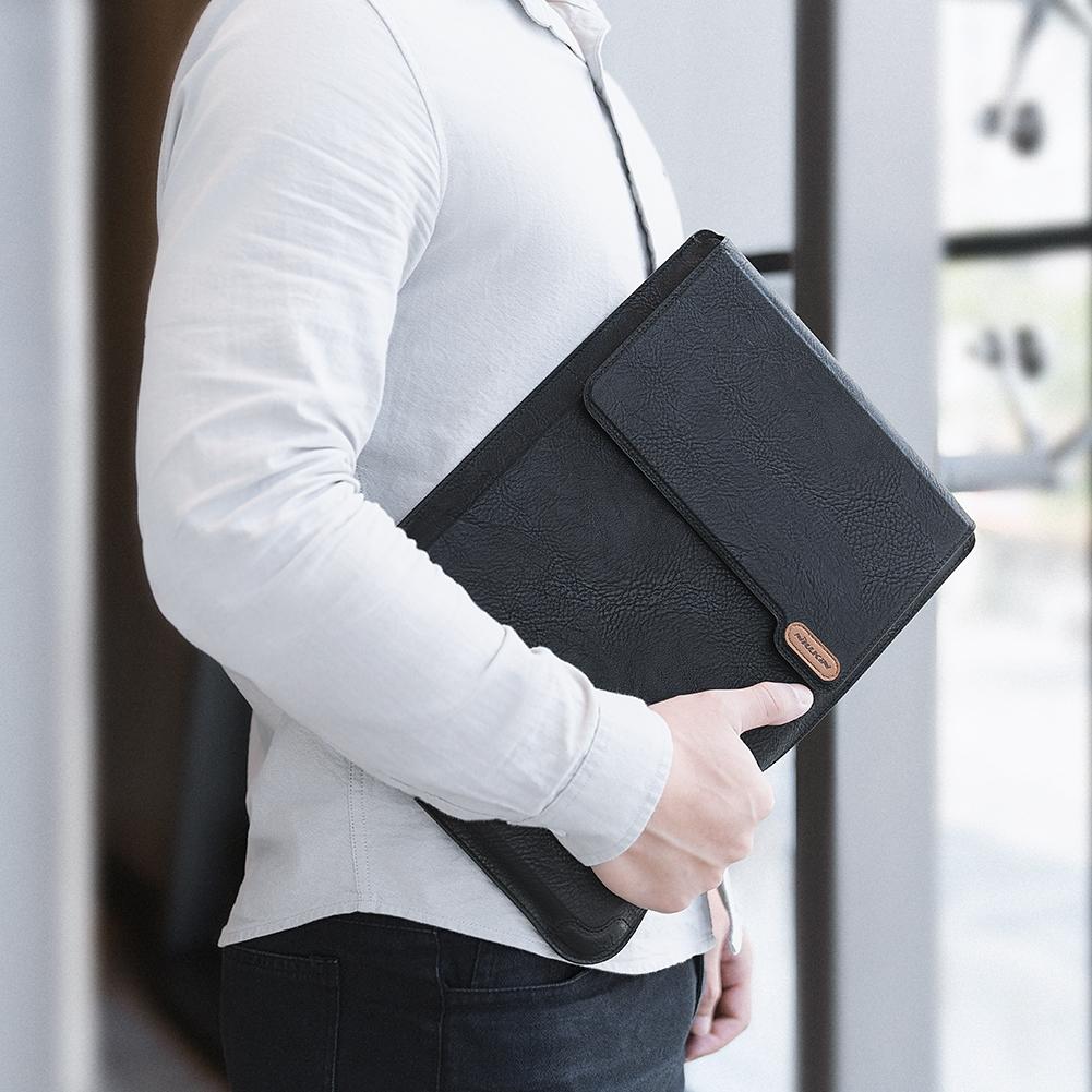 14.0 Inch Water Wave Texture Laptop Sleeve - Versatile Design - Black 6