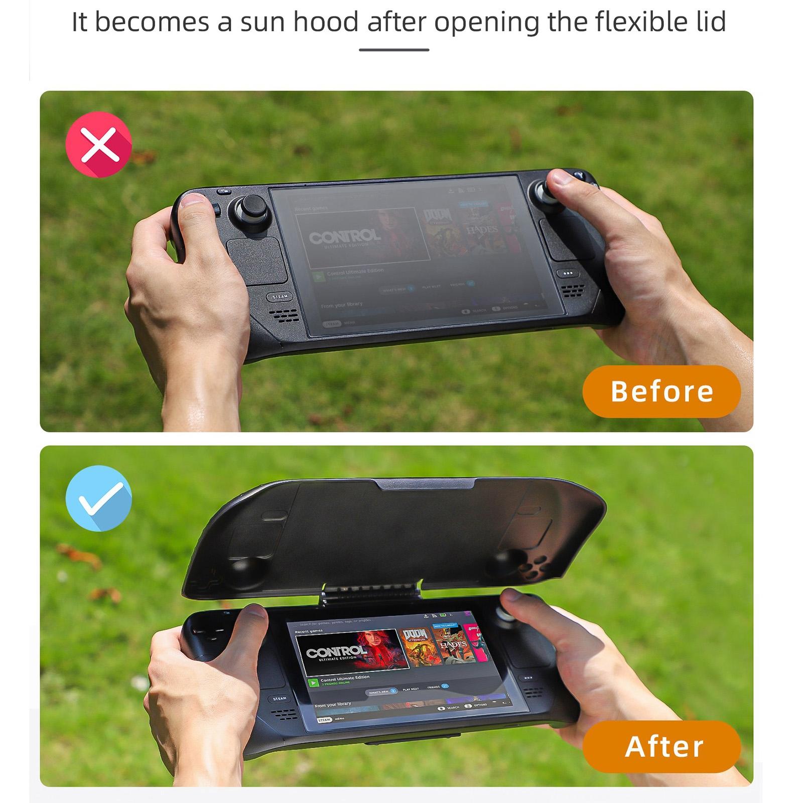 3-in-1 Gaming Console Protector with Sun Hood and Kickstand 8