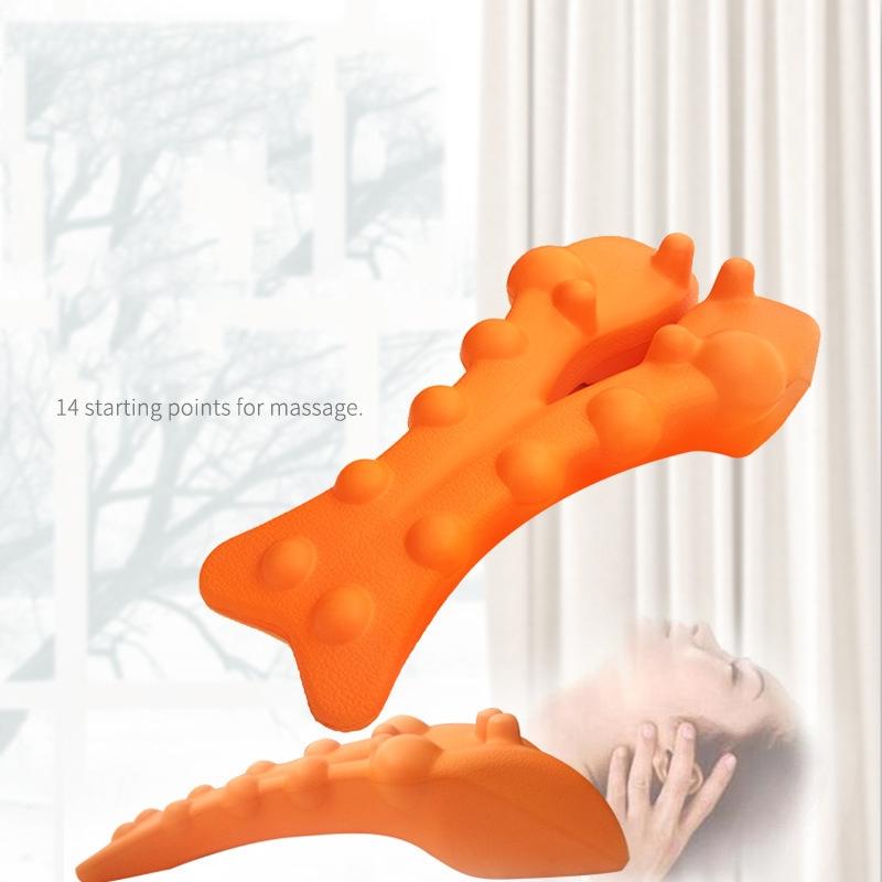 Orange Shiatsu Lumbar Massager Soothing Spine Cushion 7