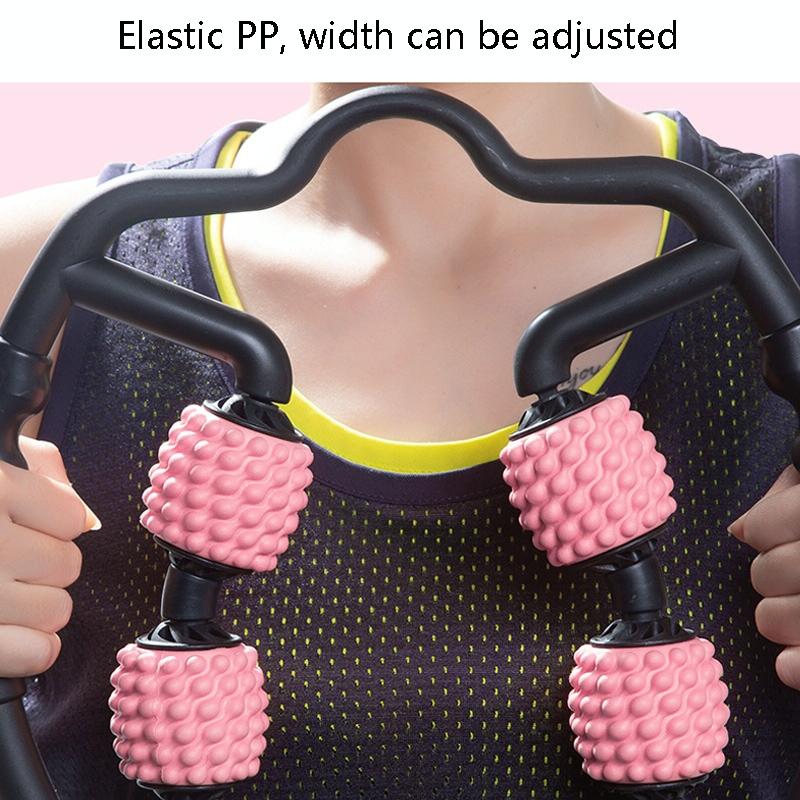 Muscle Massage Roller Foam Shaft For Yoga & Fitness - Water-Drop Type Cherry Pink 6