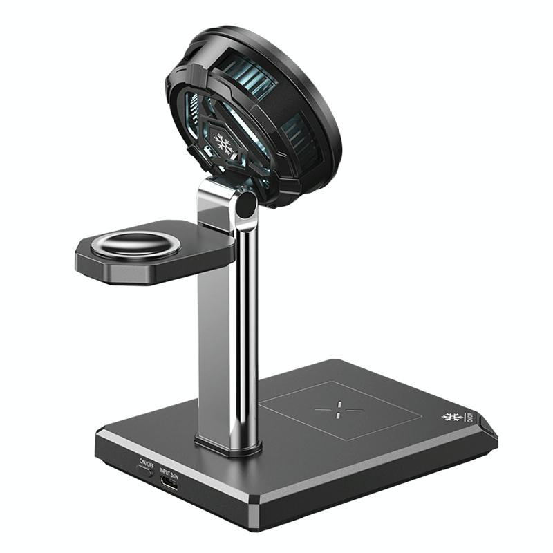 15W 4 In 1 Magnetic Wireless Charger Stand - Black 14