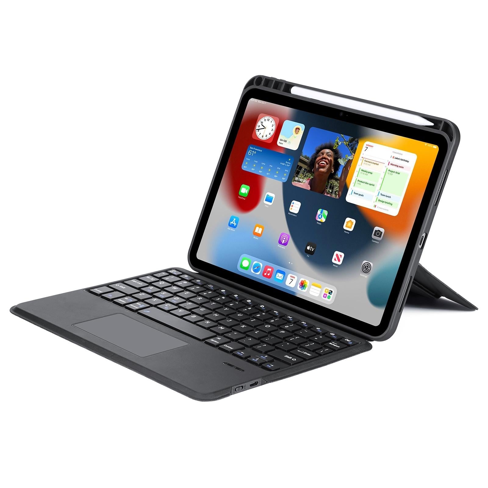 Black Magnetic Bluetooth Keyboard Tablet Case - For Ipad 10Th Gen 10.9 2022 3