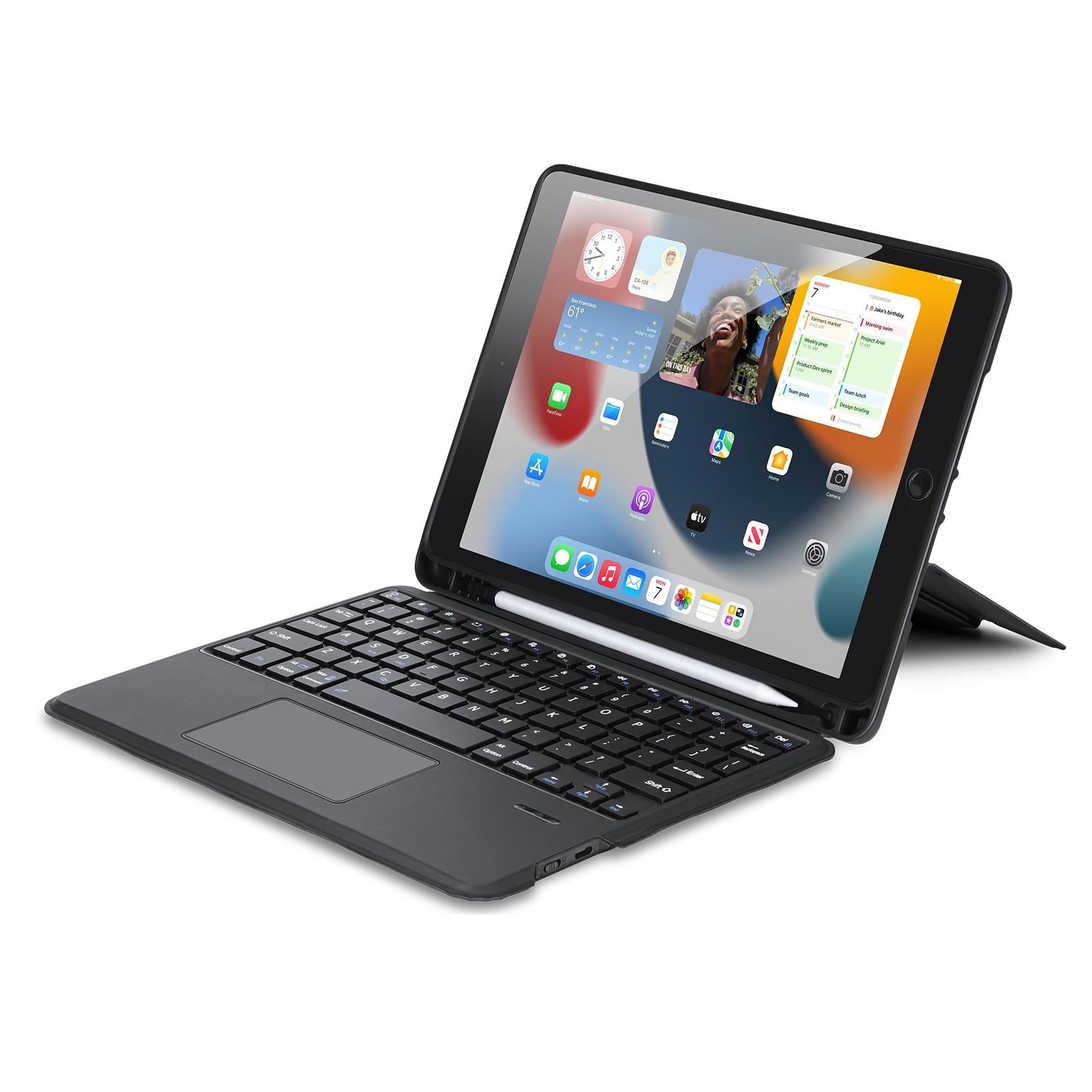 Black Magnetic Bluetooth Keyboard Tablet Case - For Ipad 10Th Gen 10.9 2022 12