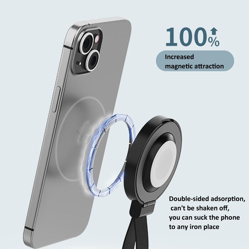 3 In 1 Magnetic Wireless Charger With Phone Ring Black 8