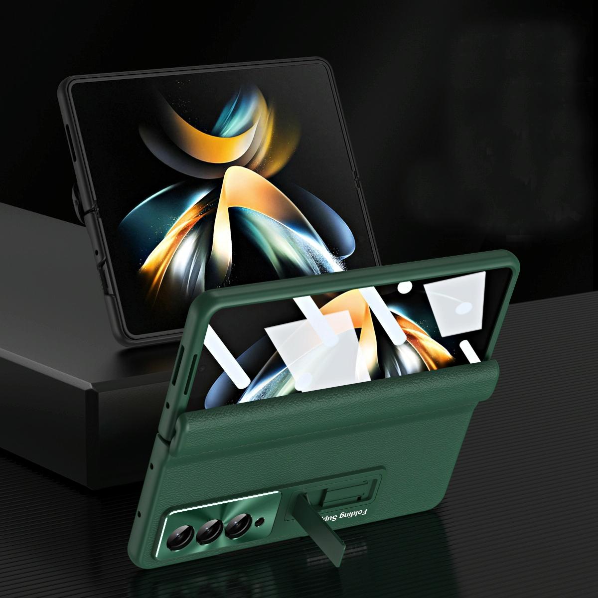 For Samsung Galaxy Z Fold4 5G Foldable Full Body Case - 360 Degree Folding - Coffee 4