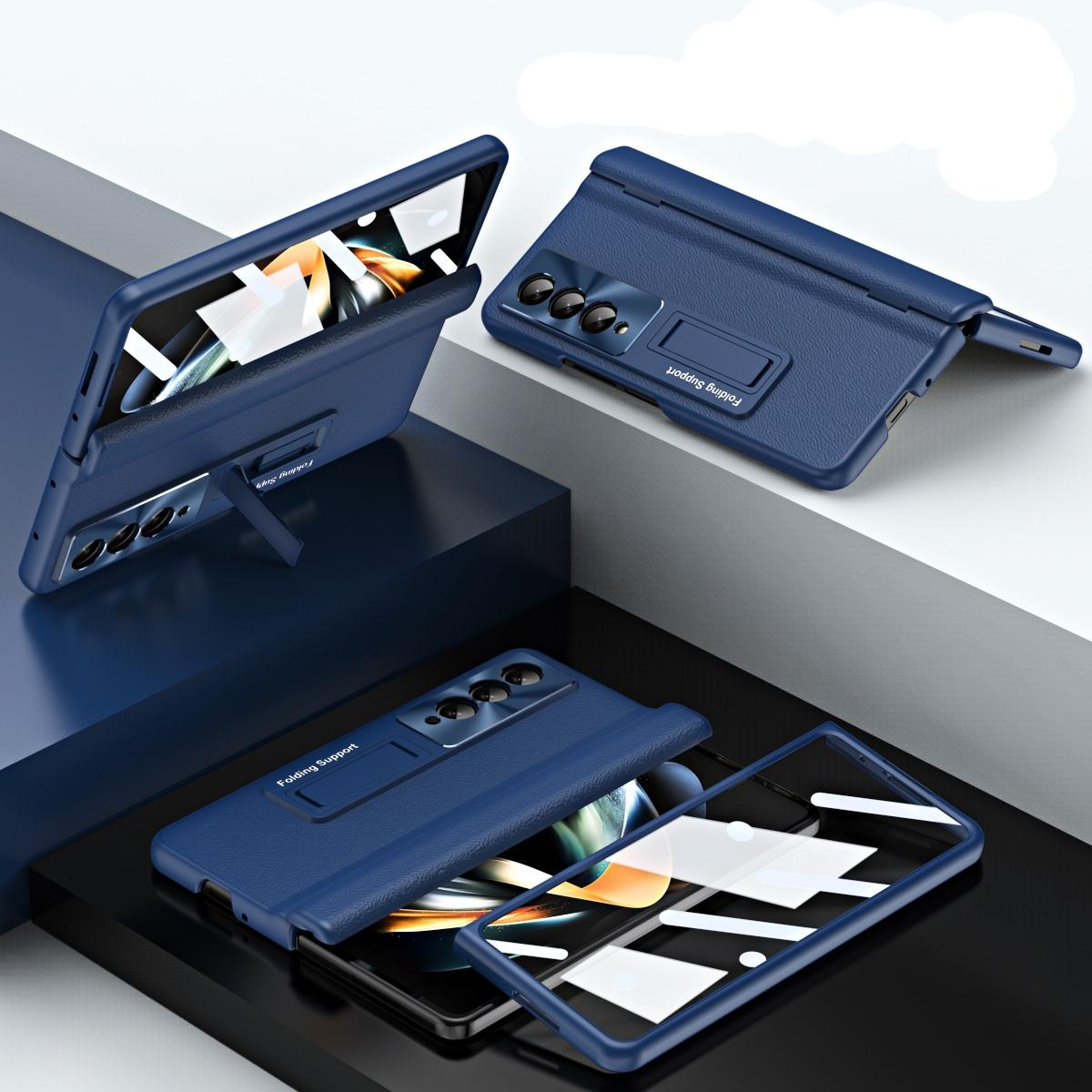 For Samsung Galaxy Z Fold4 5G Foldable Full Body Case - 360 Degree Folding - Coffee 9