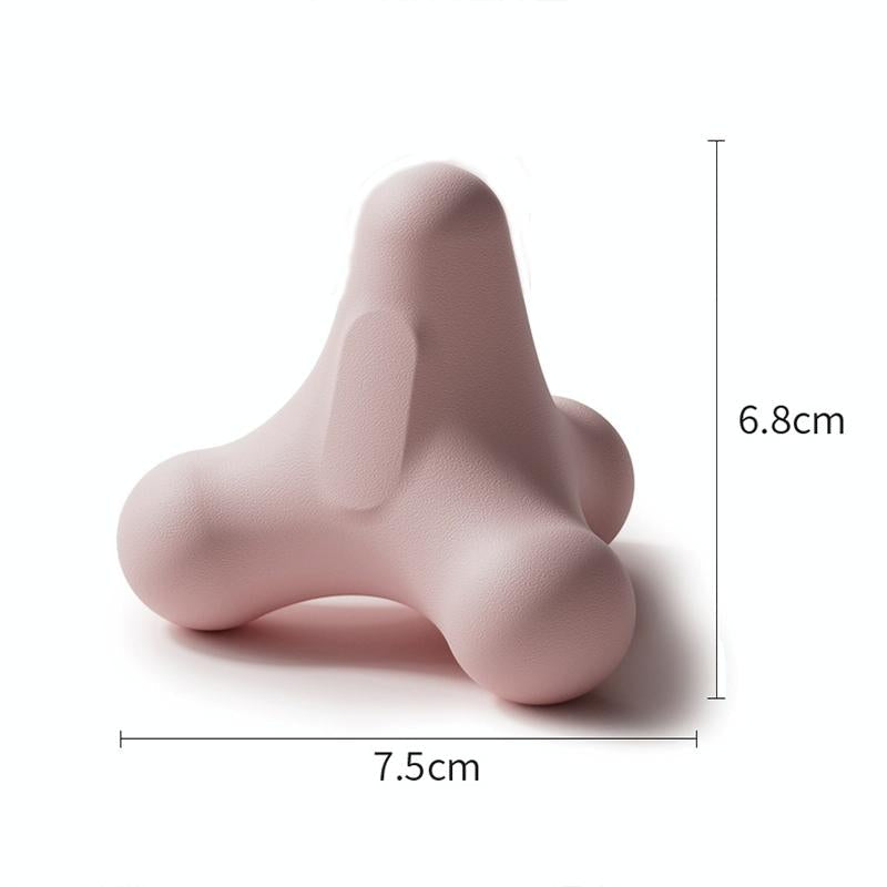 4-Corner Fascia Massage Ball For Neck & Shoulder Relief Yoga & Fitness - Pink 3