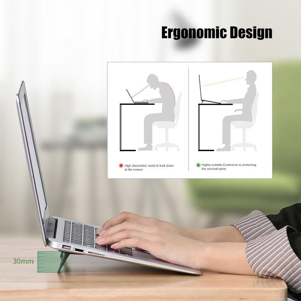 Portable Laptop Base for Improved Heat Dissipation - Black Foot Pad 6