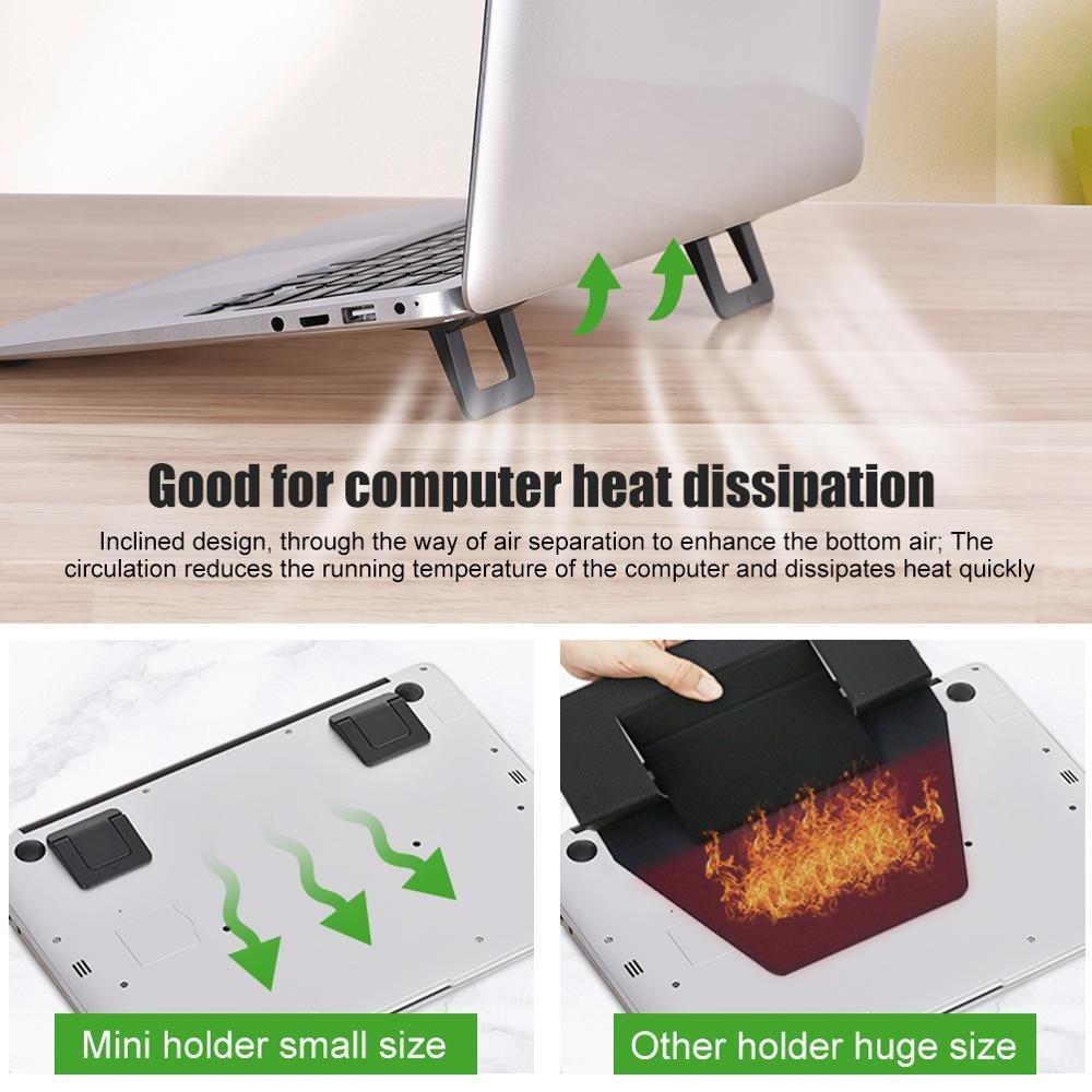 Portable Laptop Base for Improved Heat Dissipation - Black Foot Pad 7