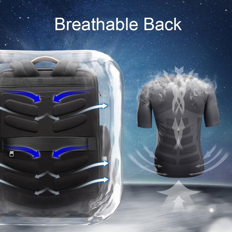 Black Multifunctional Anti-theft Laptop Backpack with Usb Charging Hole 5