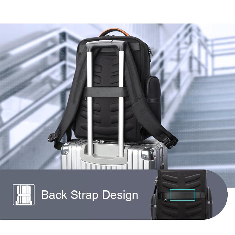 Black Multifunctional Anti-theft Laptop Backpack with Usb Charging Hole 7