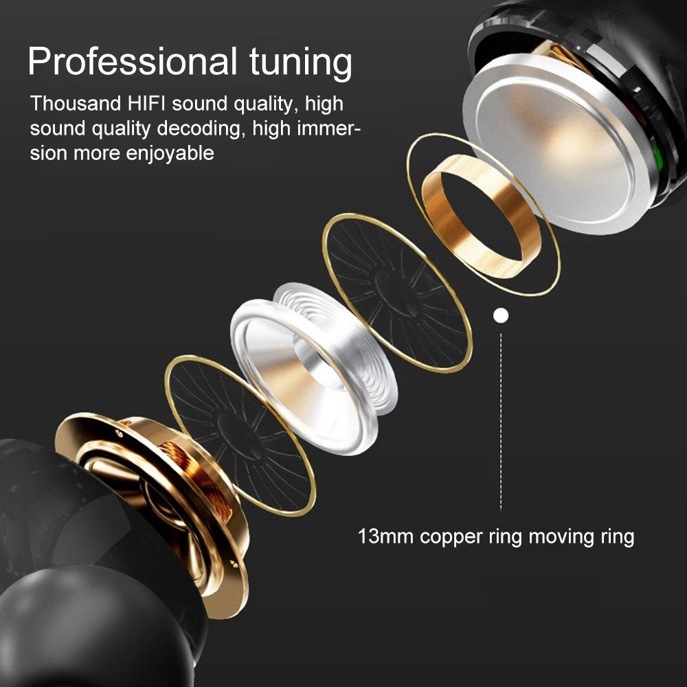 Wireless Bluetooth Earphone with Touch Screen & Noise Reduction - White 4