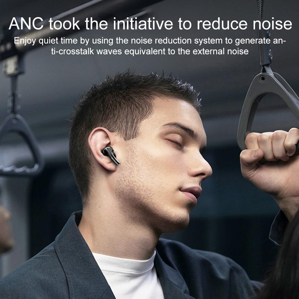 Wireless Bluetooth Earphone with Touch Screen & Noise Reduction - White 5