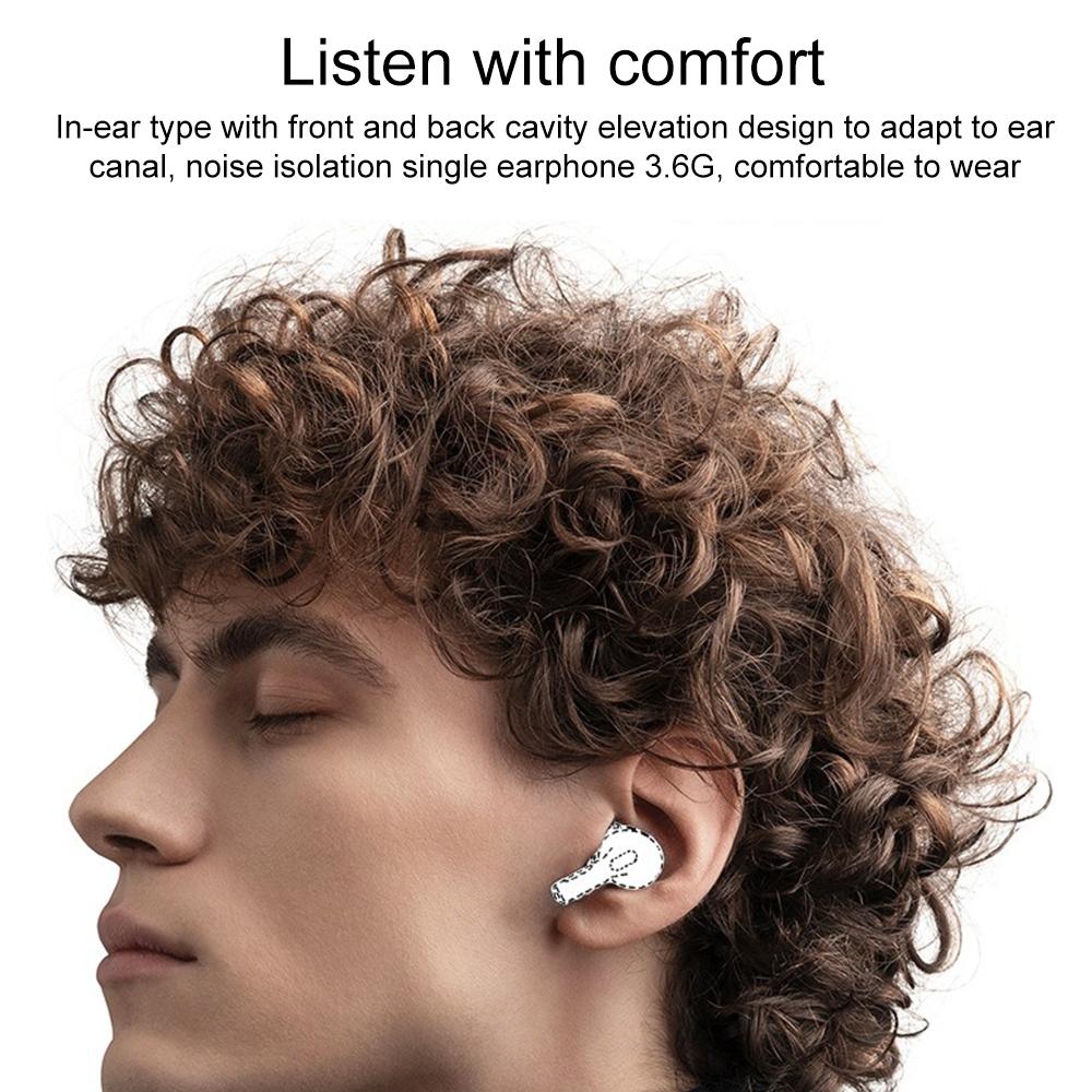 Wireless Bluetooth Earphone with Touch Screen & Noise Reduction - White 7