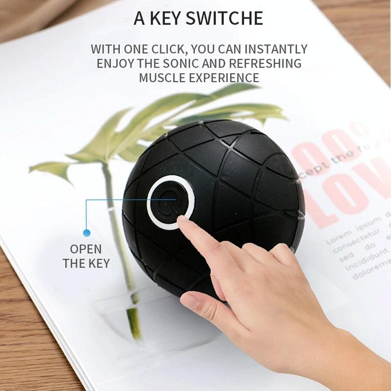 Rechargeable 3D Vibrating Massage Ball For Muscle Relaxation And Fitness Black 6
