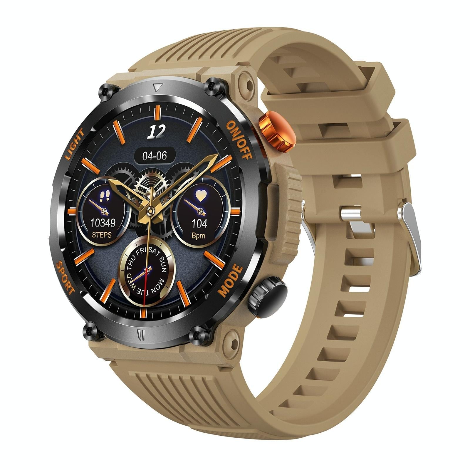 1.46 Inch Round Screen Bluetooth Smart Watch Support Health Monitoring & 100+ Sports Modes - Orange 15