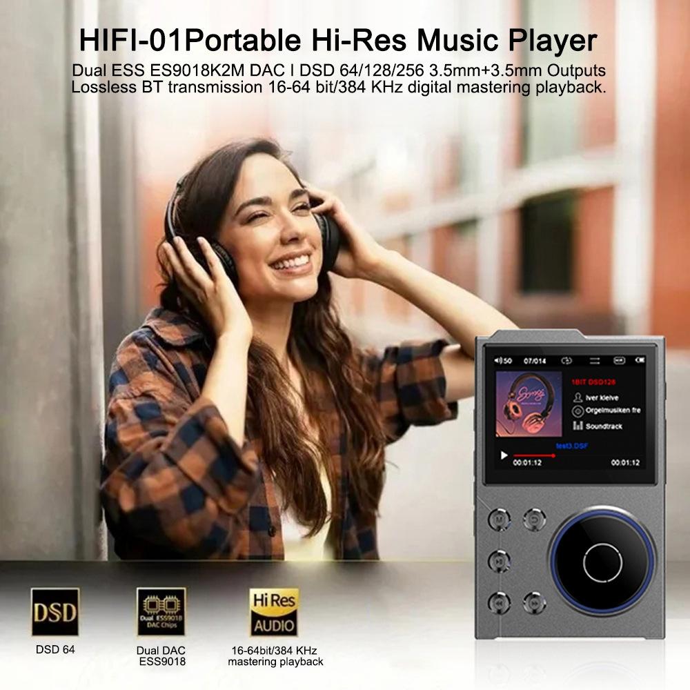 2.4 Inch Hifi Bluetooth Music Player Dsd256 Mastering Sound Quality 16Gb+16Gb Memory - Gray - 16Gb 9