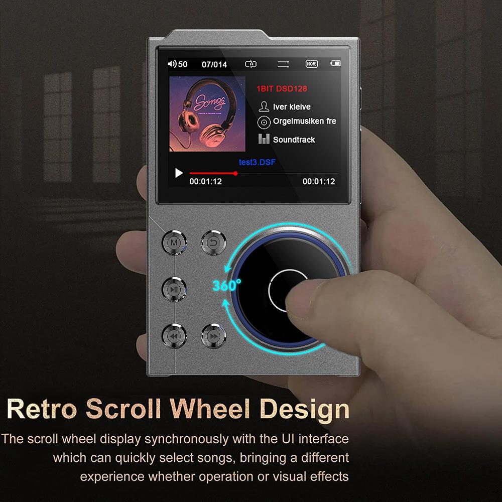 2.4 Inch Hifi Bluetooth Music Player Dsd256 Mastering Sound Quality 16Gb+16Gb Memory - Gray - 16Gb 12