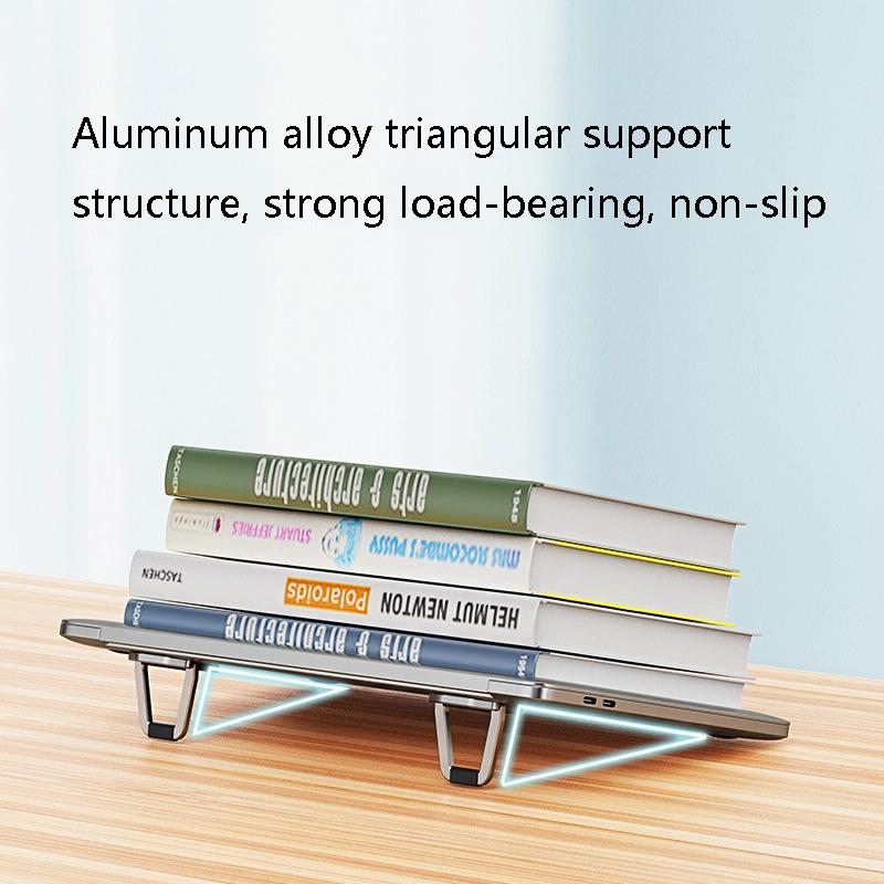 Aluminum Laptop Stand - Heightening Bracket Grey 4
