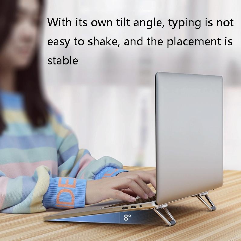 Aluminum Laptop Stand - Heightening Bracket Grey 5