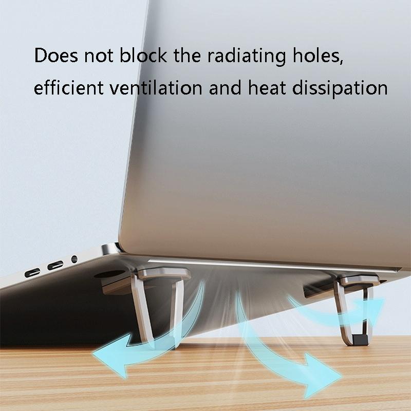 Aluminum Laptop Stand - Heightening Bracket Grey 6