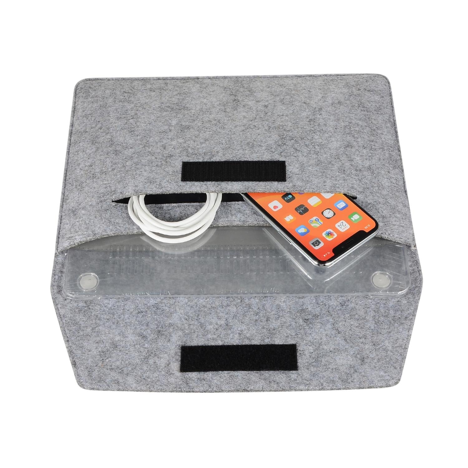 12 Inch Felt Liner Computer Bag for Notebook Protection - Black 7