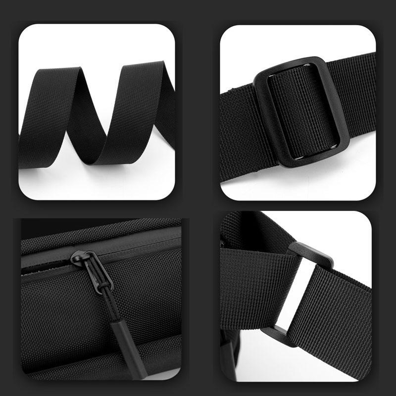 Men Cycling Chest Bag Casual Messenger Pack - Black 7