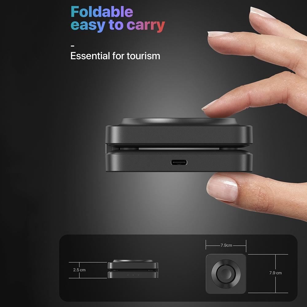 Portable Magnetic Wireless Charger Fast Charging Black 4