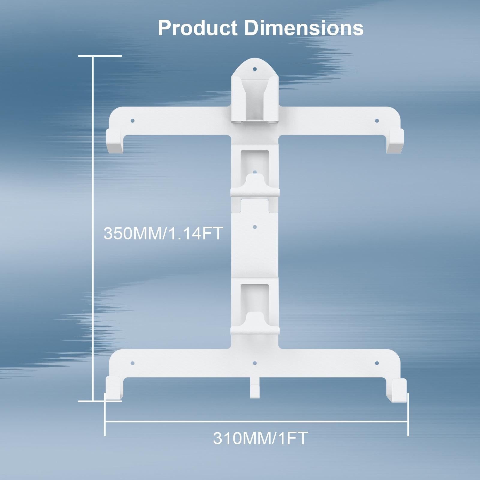 Wall Storage Bracket for Ps5 Vr2 Helmet / Headset / Handle / Remote Control - White 2