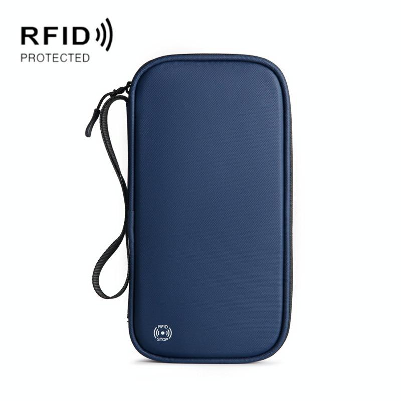 Rfid Travel Passport & Card Holder - Secure - Gem Blue