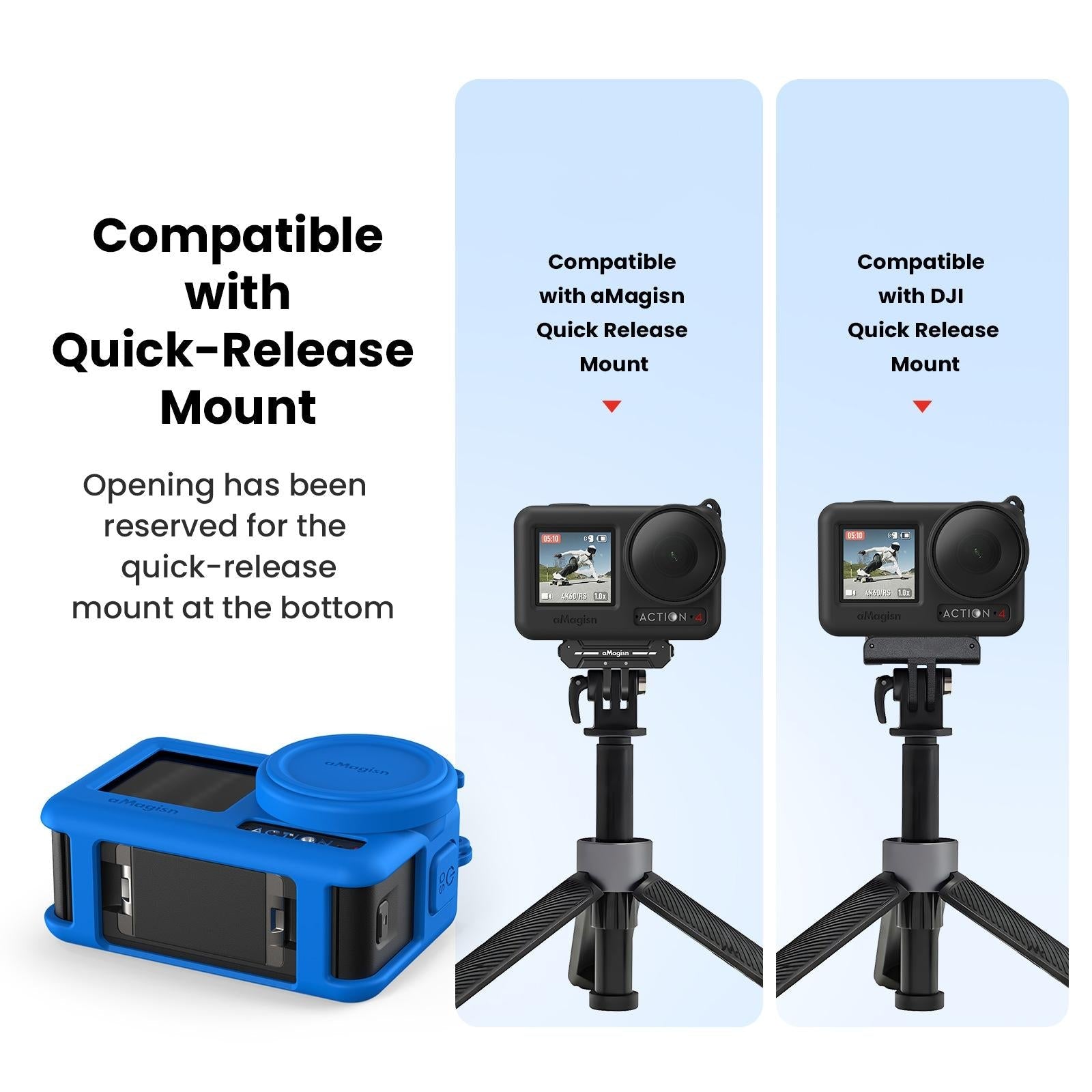 Protective Silicone Case for Dji Action Camera Accessories - Black 4