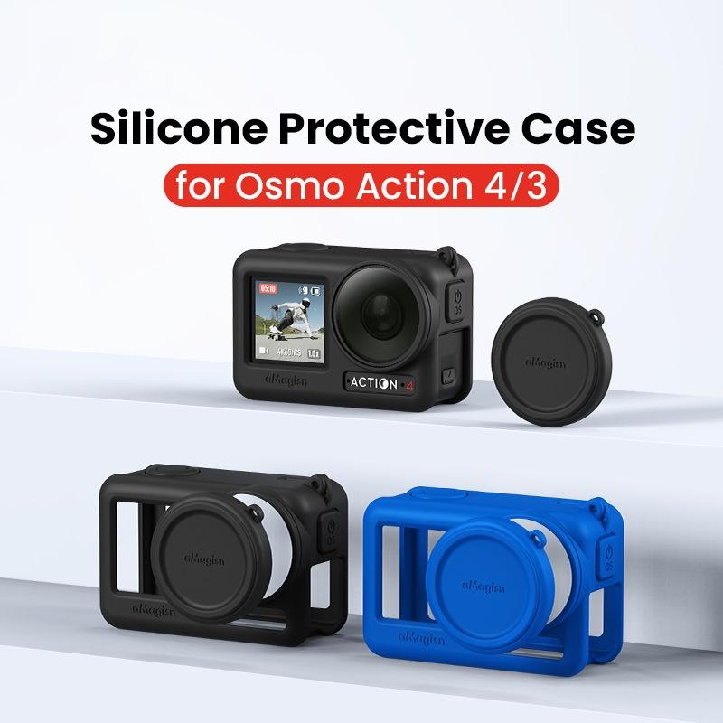 Protective Silicone Case for Dji Action Camera Accessories - Black 8