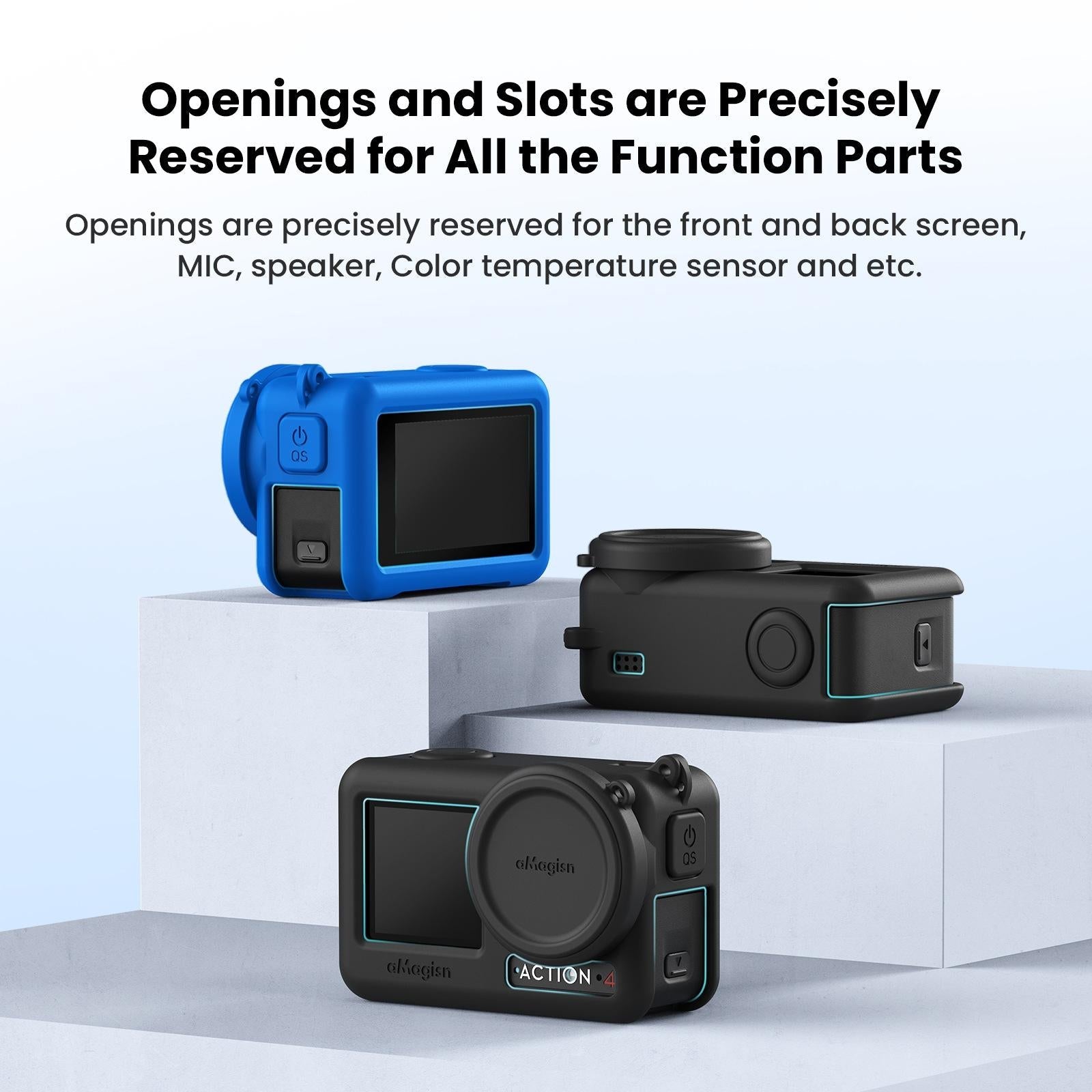 Protective Silicone Case for Dji Action Camera Accessories - Black 9