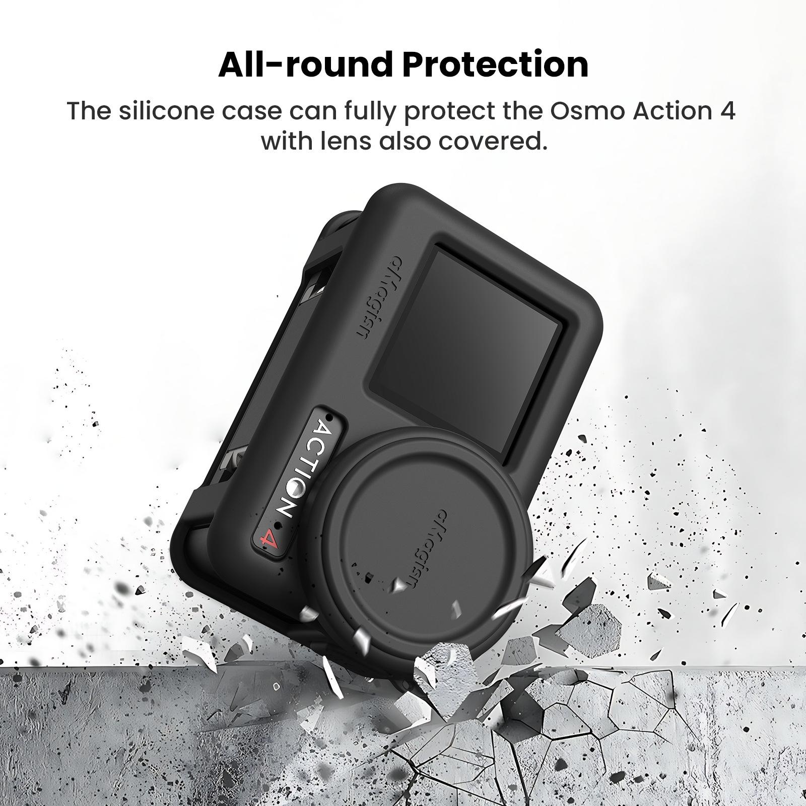 Protective Silicone Case for Dji Action Camera Accessories - Black 10