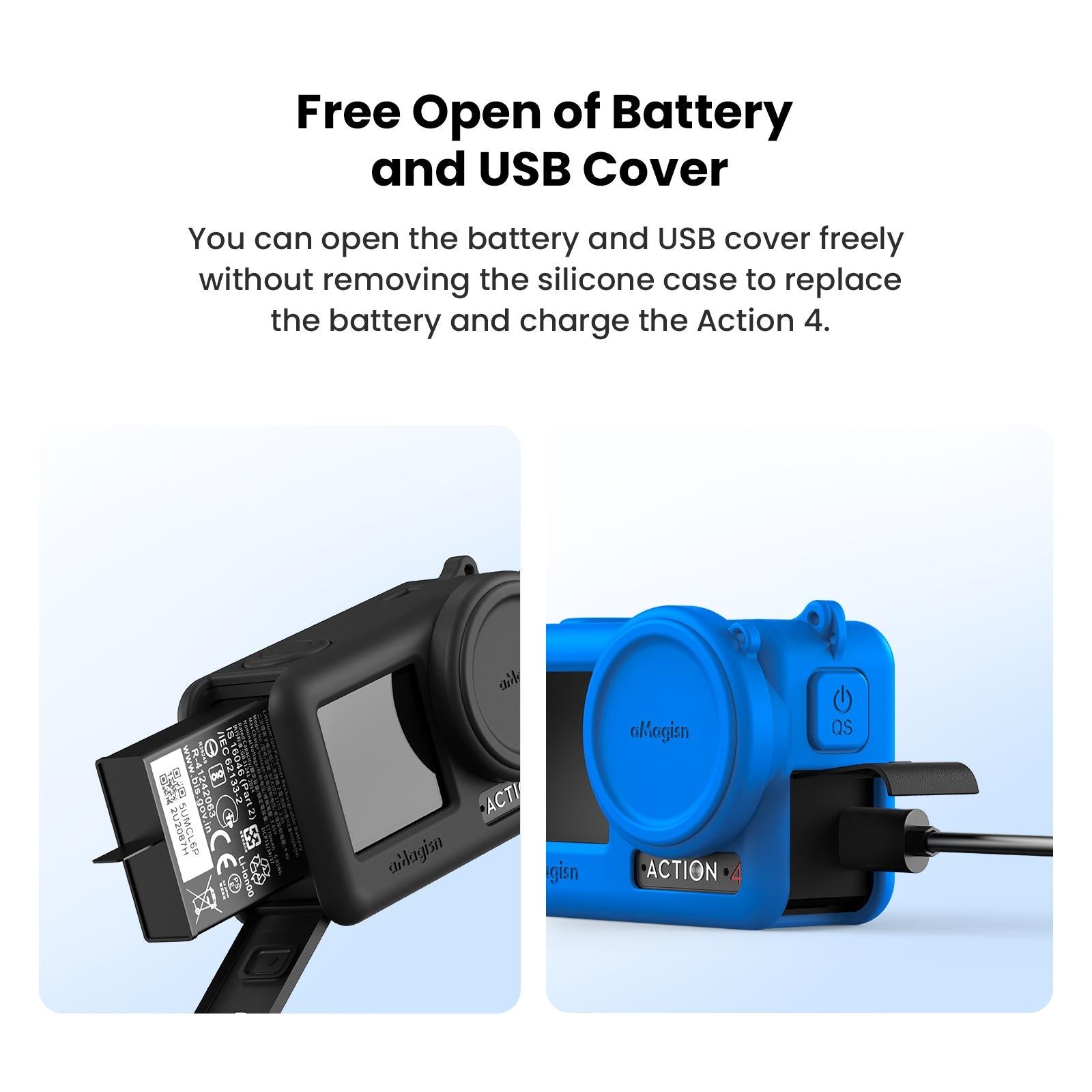 Protective Silicone Case for Dji Action Camera Accessories - Black 12