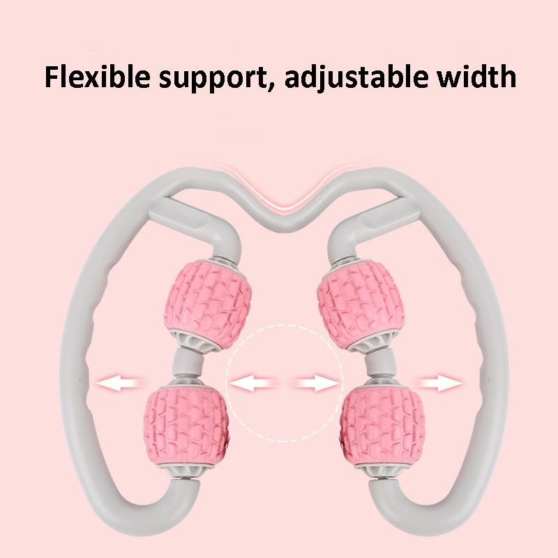 Soft Ring Leg Muscle Massage Roller - Pink 6